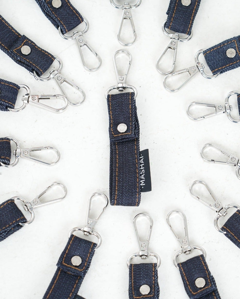 Llavero Mashai Denim · Metal Silver