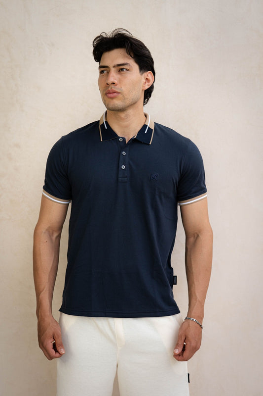 Camisa Polo Cuello Doble tono-P002