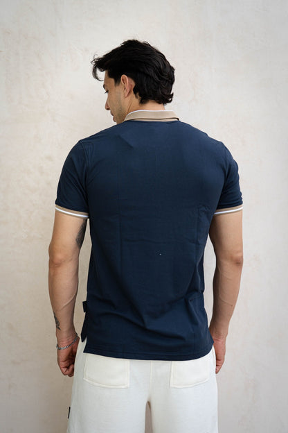 Camisa Polo Cuello Doble tono-P002