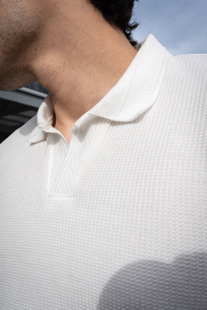 Camisa Tipo Polo Textura-T001