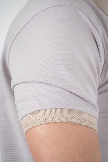 Camisa Tipo Polo Textura Con Detalles-T004